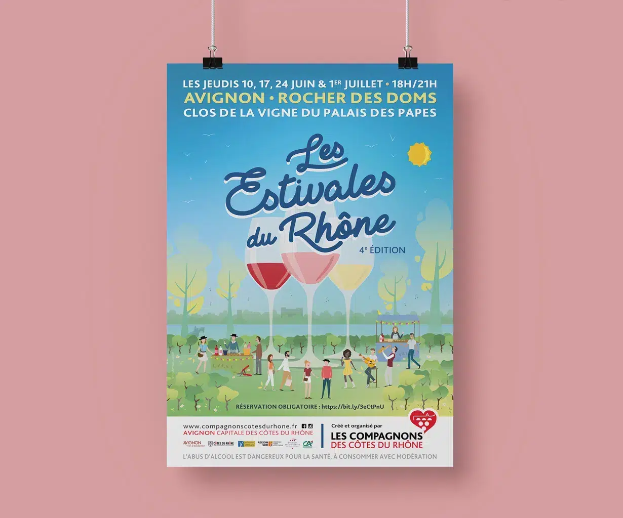 affiche les Estivales des Côtes du Rhône